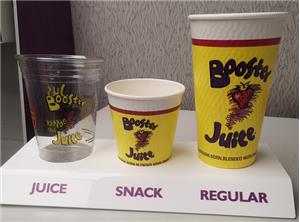 Booster Juice Cup Display