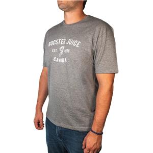 Booster Juice T-Shirt Grey/White Logo (Regular Fit) - XS
