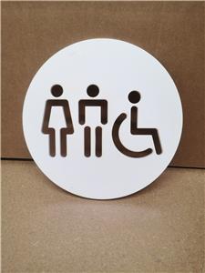 Bathroom Sign With Wheelchair