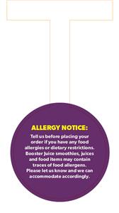 Price Card Sticker - Allergy